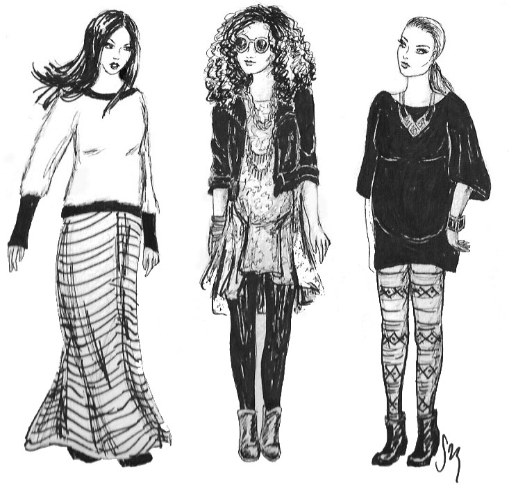 733x704 Three Non Maternity Outfits (Because Maternity Clothes Are Ugly - Maternity Sketch