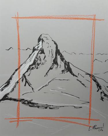 375x472 Matterhorn Cervin Drawing By Perrenoud Ludovic Saatchi Art - Matterhorn Sketch
