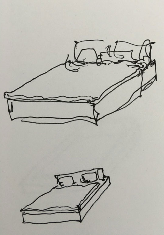 539x770 Kanye West Is Designing A Bed For Kim Kardashian - Mattress Sketch