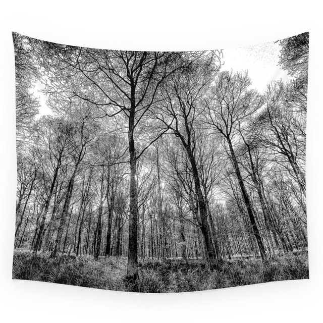640x640 The Forest Sketch Wall Tapestry Sandy Beach Picnic Throw Rug - Mattress Sketch