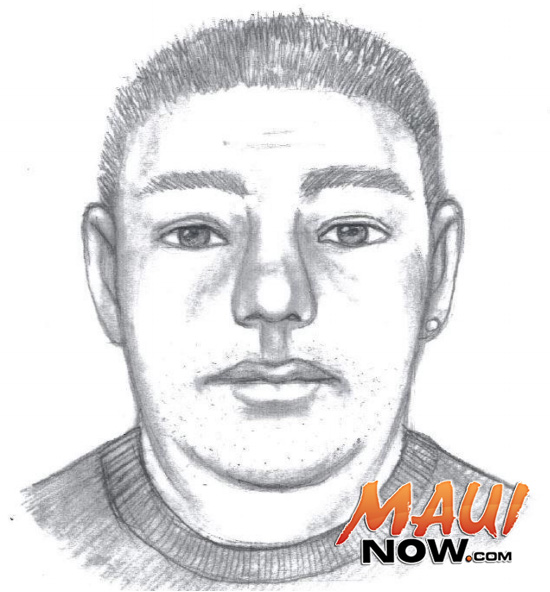 550x592 Maui Now Maui Police Release Suspect Sketch In Attempted - Maui Sketch