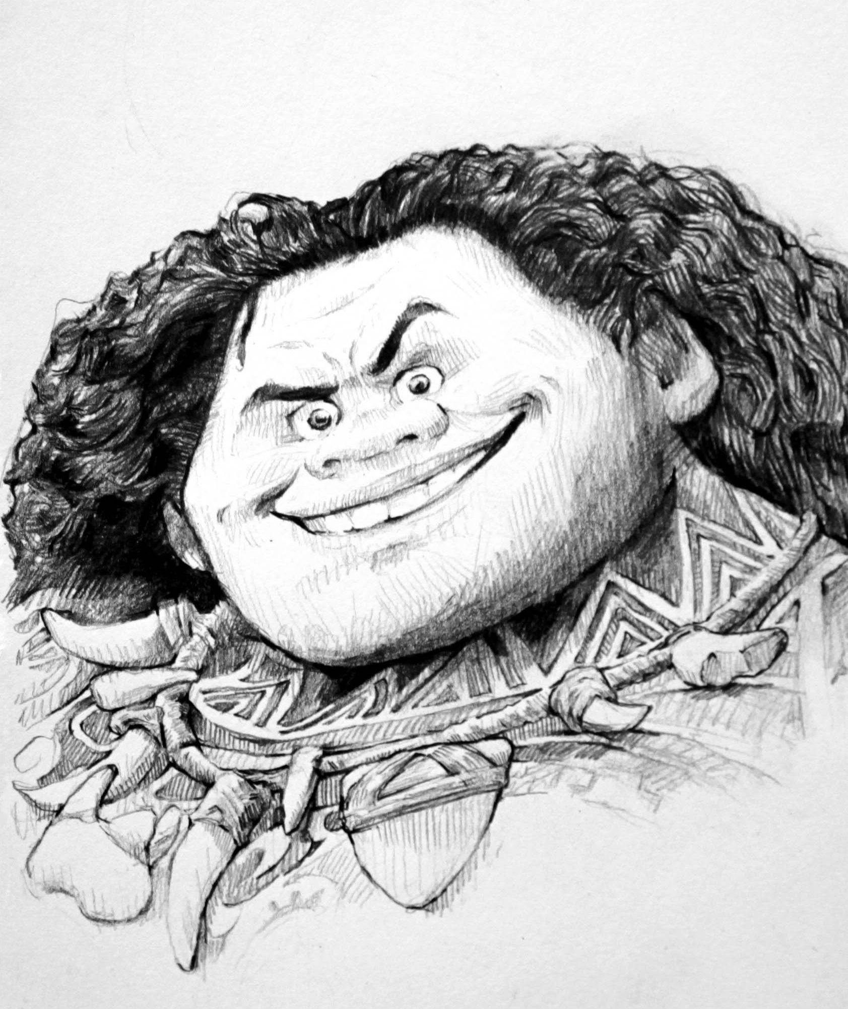 1683x2002 Pin By Soo Ryong Lee On Sketch Sketches - Maui Sketch