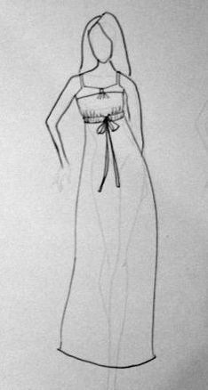234x438 Maxi Dress Sketch This Is A Sketch Of The Maxi Dress That - Maxi Dress Sketch