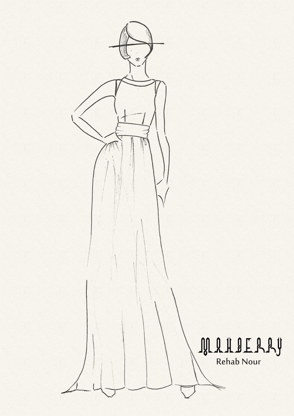 992x1403 Maxi Dress Sketch. My Fashion Illustrations In 2018 - Maxi Dress Sketch