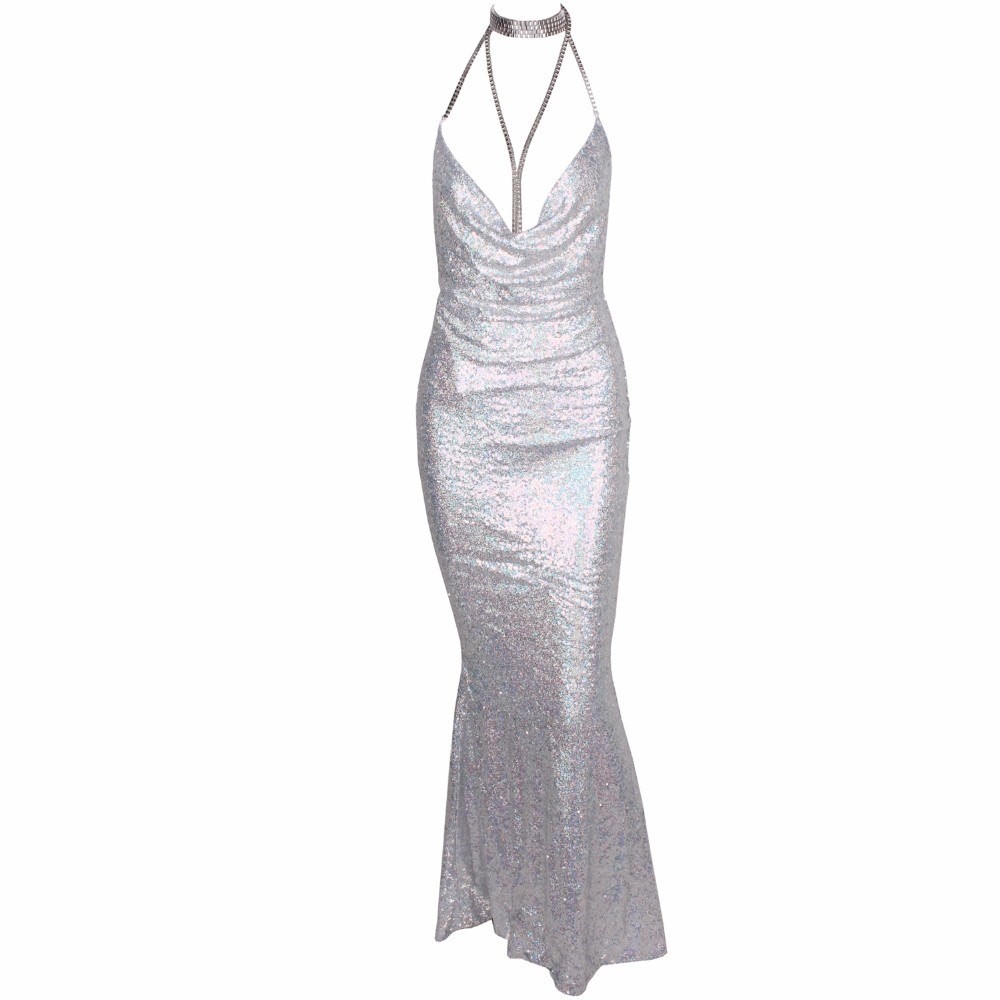 1000x1000 Sequined Shine Cowl Neck Maxi Dress - Maxi Dress Sketch