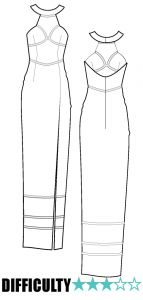 143x300 The 58 Best Flat Specification Sketches Images - Maxi Dress Sketch