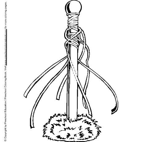 460x460 Preschool Coloring Book Mayday Coloring Pages - May Day Sketch