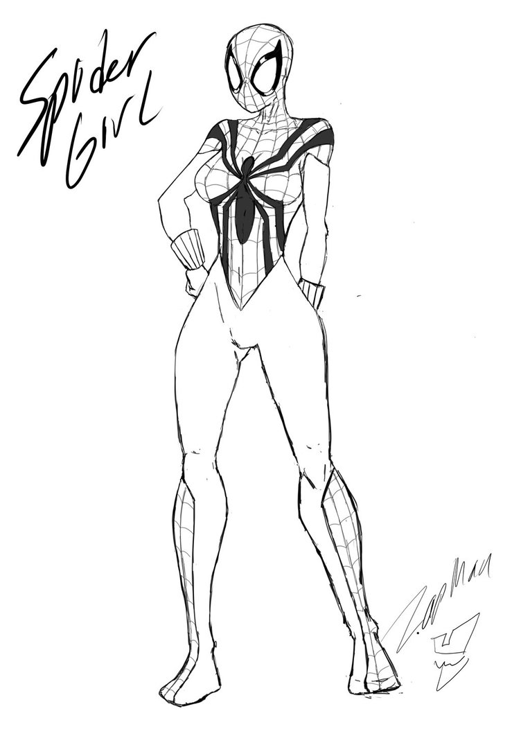 752x1062 Quick Sketch! Spider Girl Aka Mayday Parker By Zapman502 - May Day Sketch