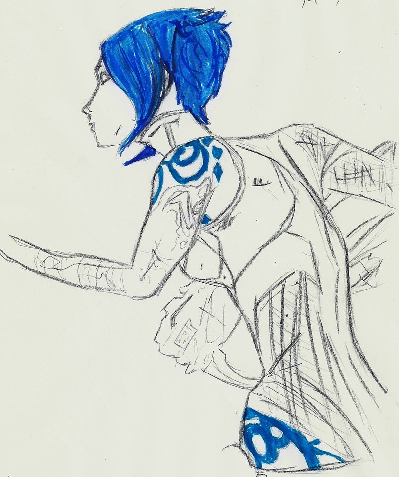 818x977 Borderlands 2 Maya Sketch By Lupoxvector - Maya Sketch