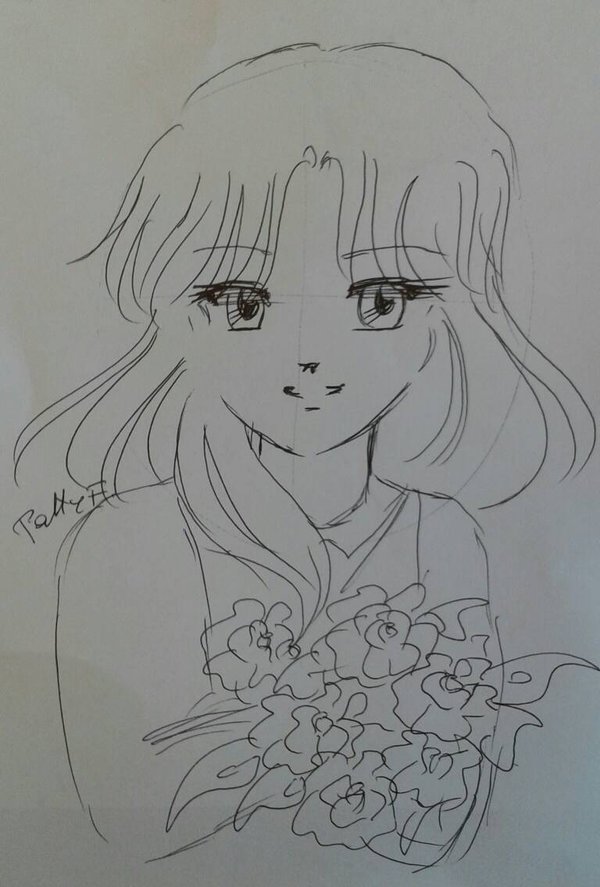 600x887 Glass No Kamen Maya Sketch By Pen By Ariesnopatty - Maya Sketch