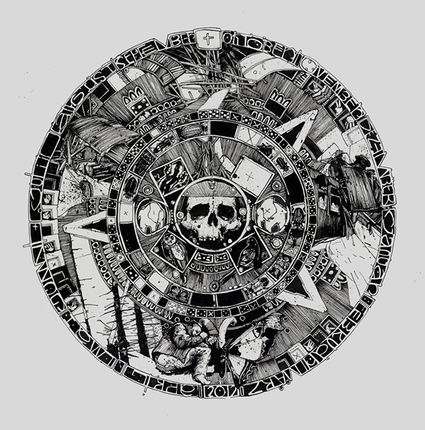 600x607 Maya Calendar 2012 On Behance - Mayan Calendar Sketch