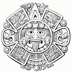 236x236 20 Best Images Doodles, Drawings And Adult - Mayan Calendar Sketch