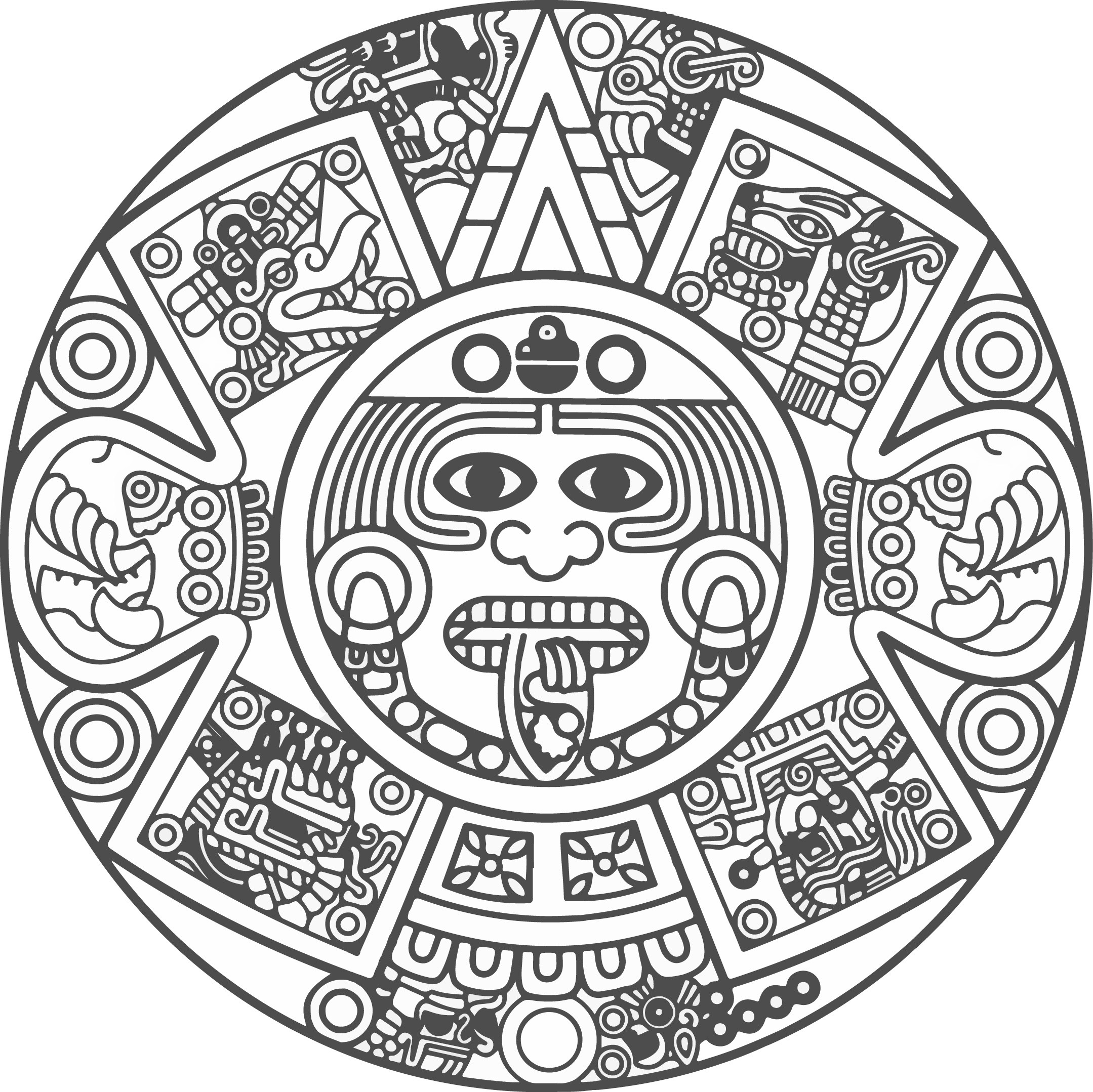 Mayan Calendar Line Drawing Vanna Jannelle