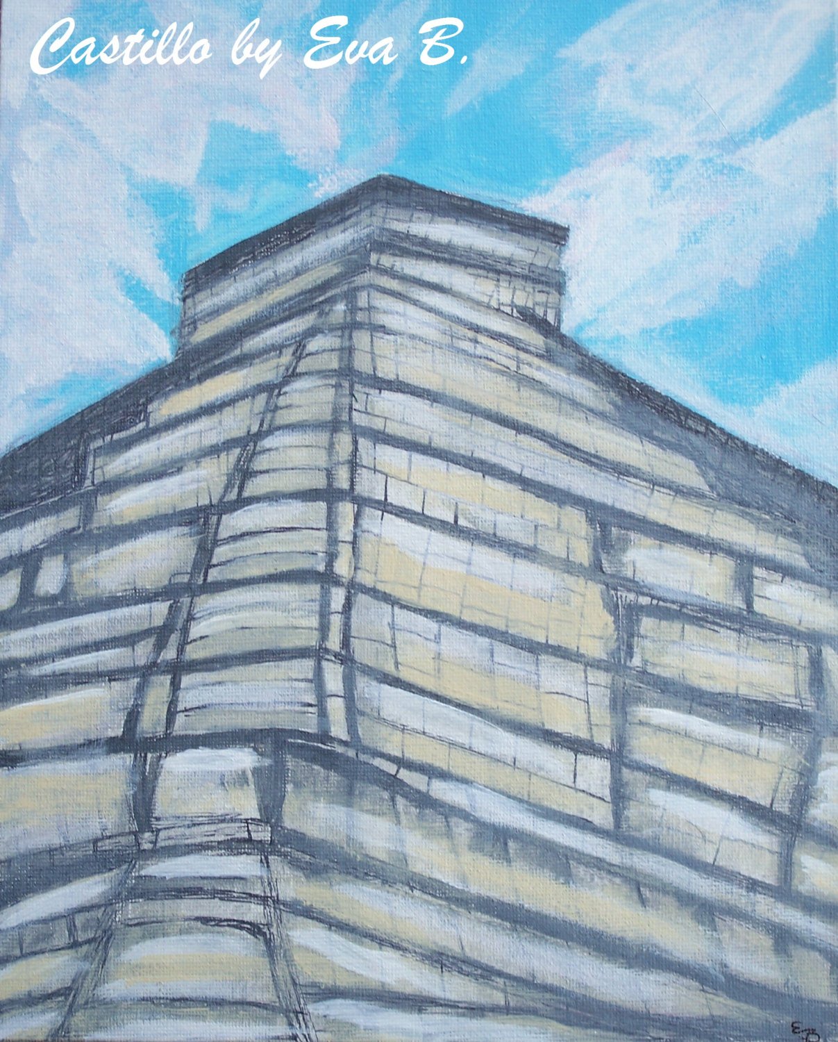 1207x1500 El Castillo Painting Mayan Ruins Mexican Pyramid Chichen Itza Etsy - Mayan Pyramid Sketch