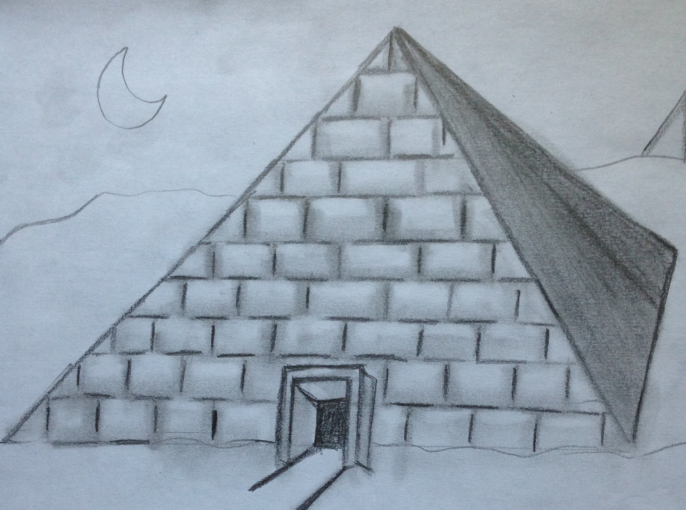 2385x1773 How To Draw A Pyramid For Beginners - Mayan Pyramid Sketch