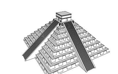 400x250 Mayan Pyramid Made In Google Sketchup Sketchup - Mayan Pyramid Sketch