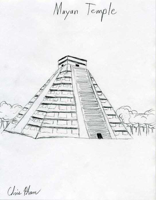 Mayan Temple Sketch