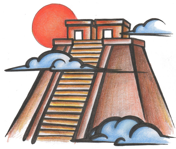 Mayan Temple Sketch at Explore collection of Mayan