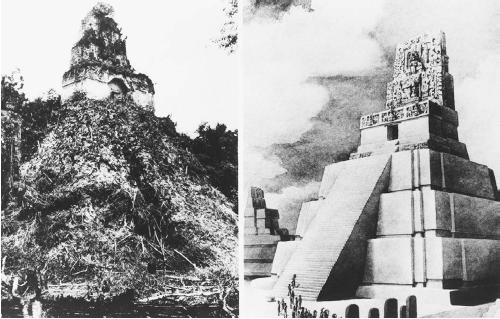 500x319 Mayan Temples - Mayan Temple Sketch