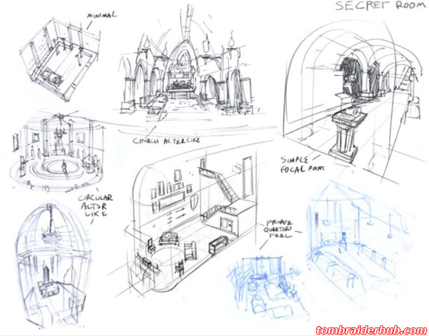 601x471 Tomb Raider Hub Tomb Raider Underworld - Mayan Temple Sketch