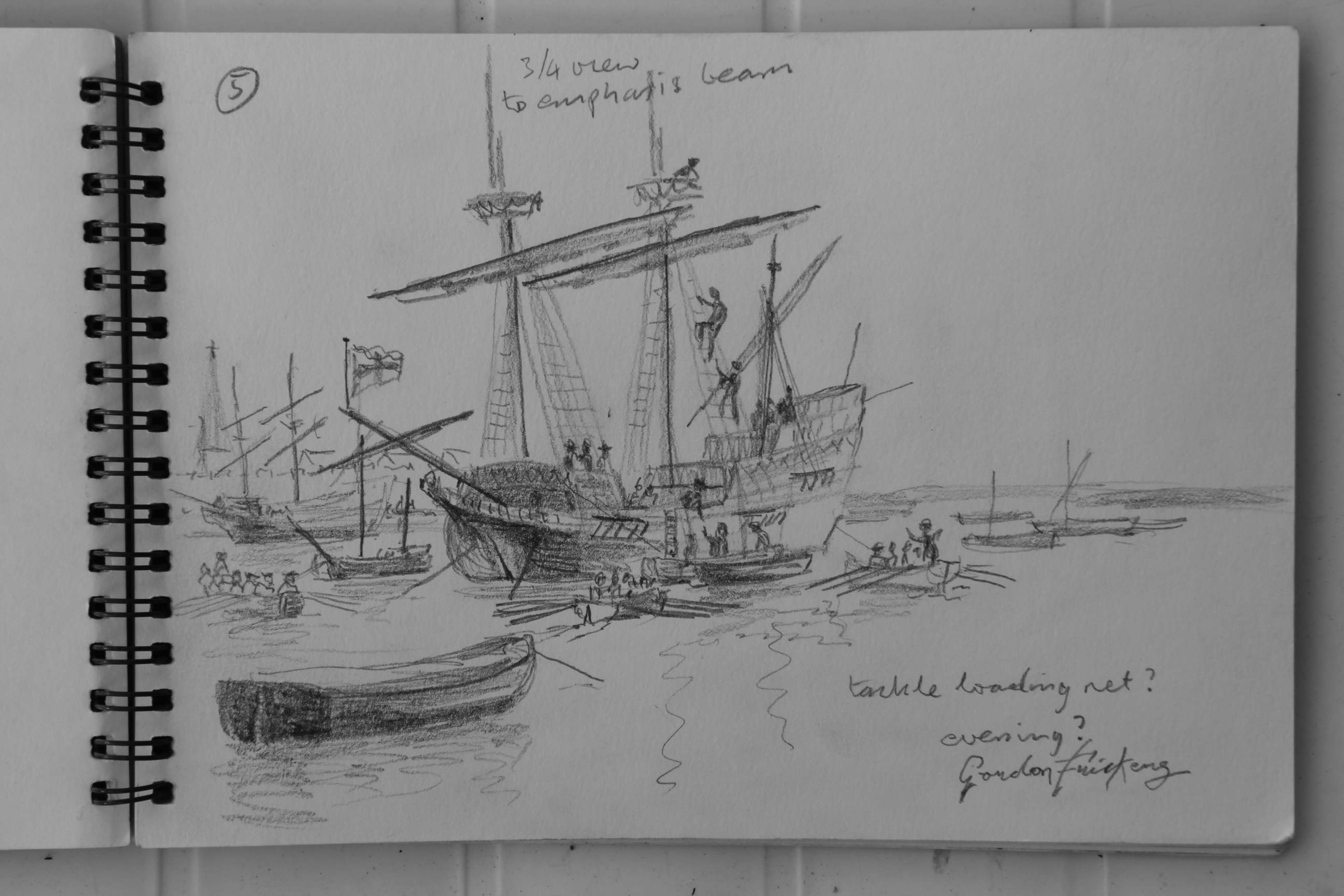 2592x1728 Mayflower Sunk Artist Gordon Frickers - Mayflower Sketch