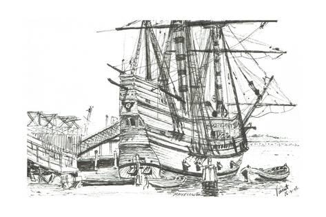 473x315 The Mayflower Plymouth Massachusetts Usa, 2003 Giclee Print By - Mayflower Sketch