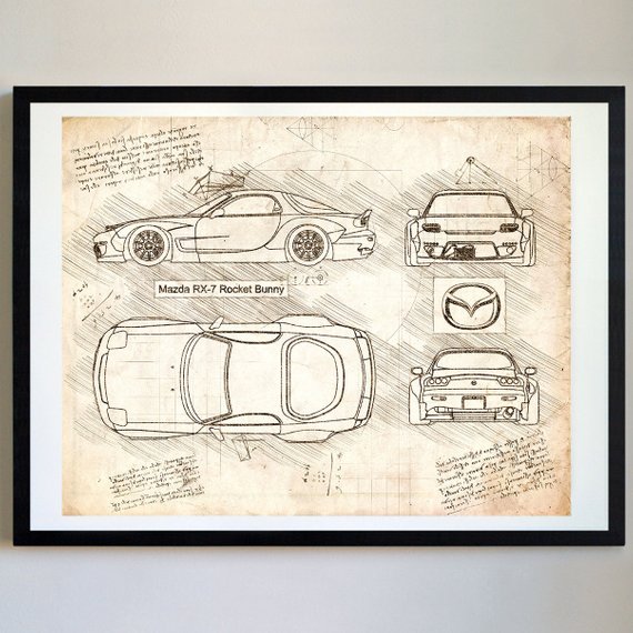 Mazda Rx7 Sketch at PaintingValley.com | Explore collection of Mazda ...