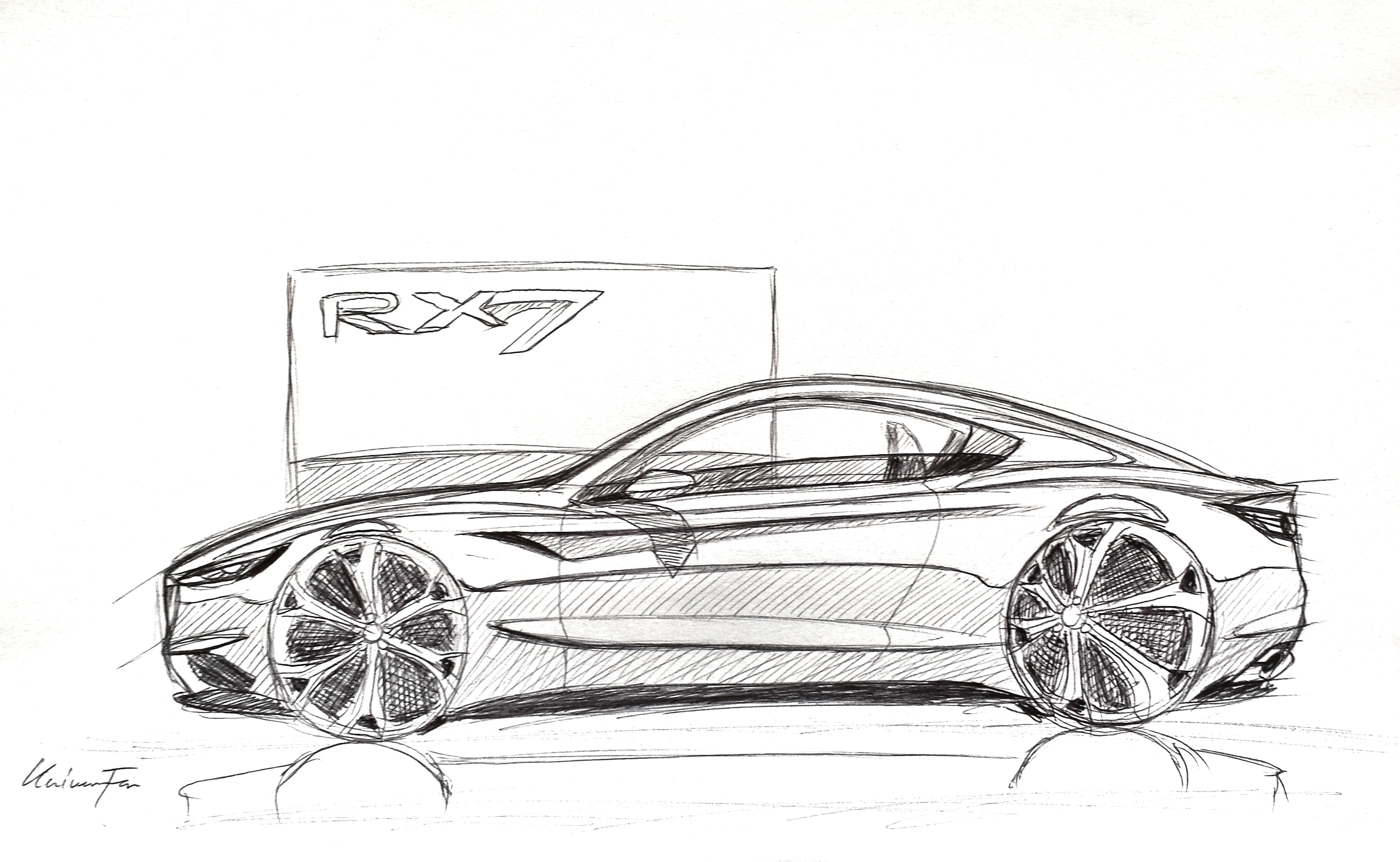 Mazda Rx Sketch At Paintingvalley Com Explore Collection Of Mazda Rx Sketch