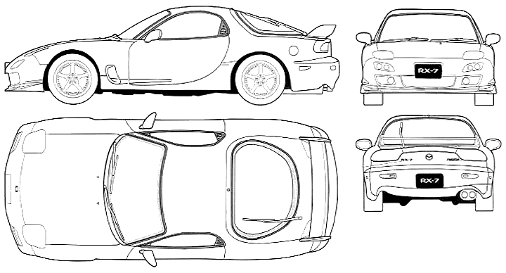 Mazda rx 7 рисунок