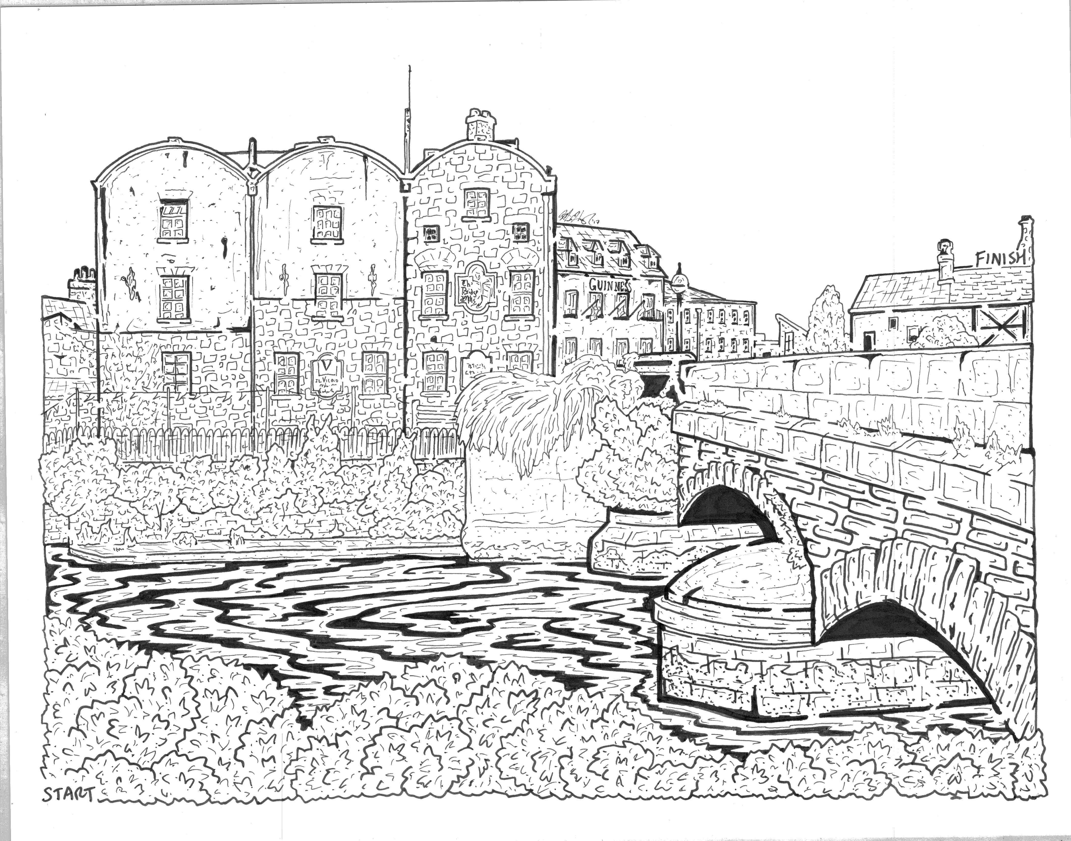 4206x3303 This Drawing Is A Solvable Maze. Woahdude - Maze Sketch