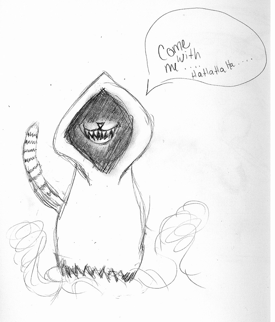 876x1024 The Evil Cat Sketch Mc Art - Mc Sketch