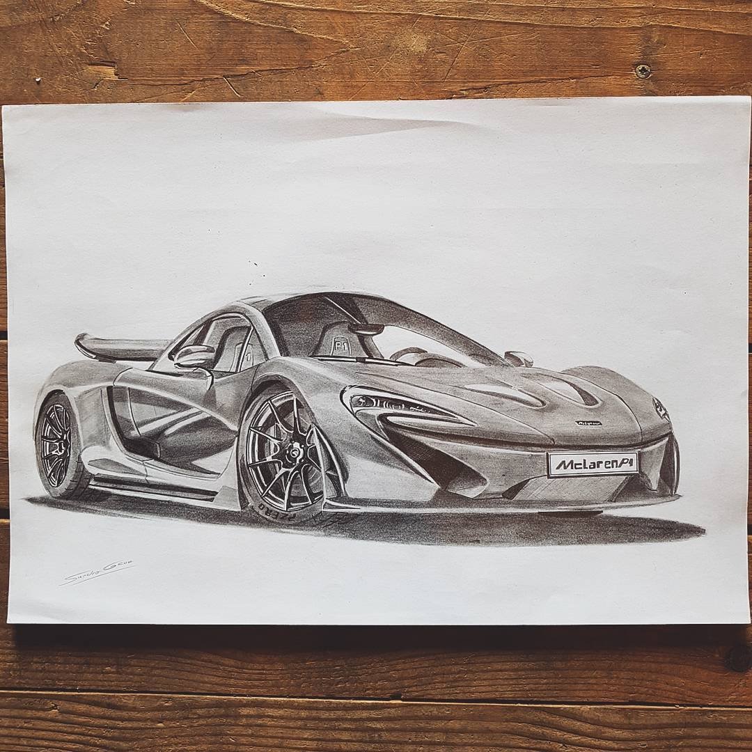 Mclaren p1 нарисовать