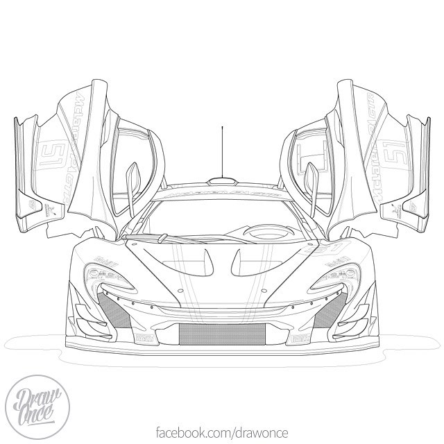 640x640 Mclaren P1 With Door Open By Umbreonfan5783 - Mclaren P1 Sketch
