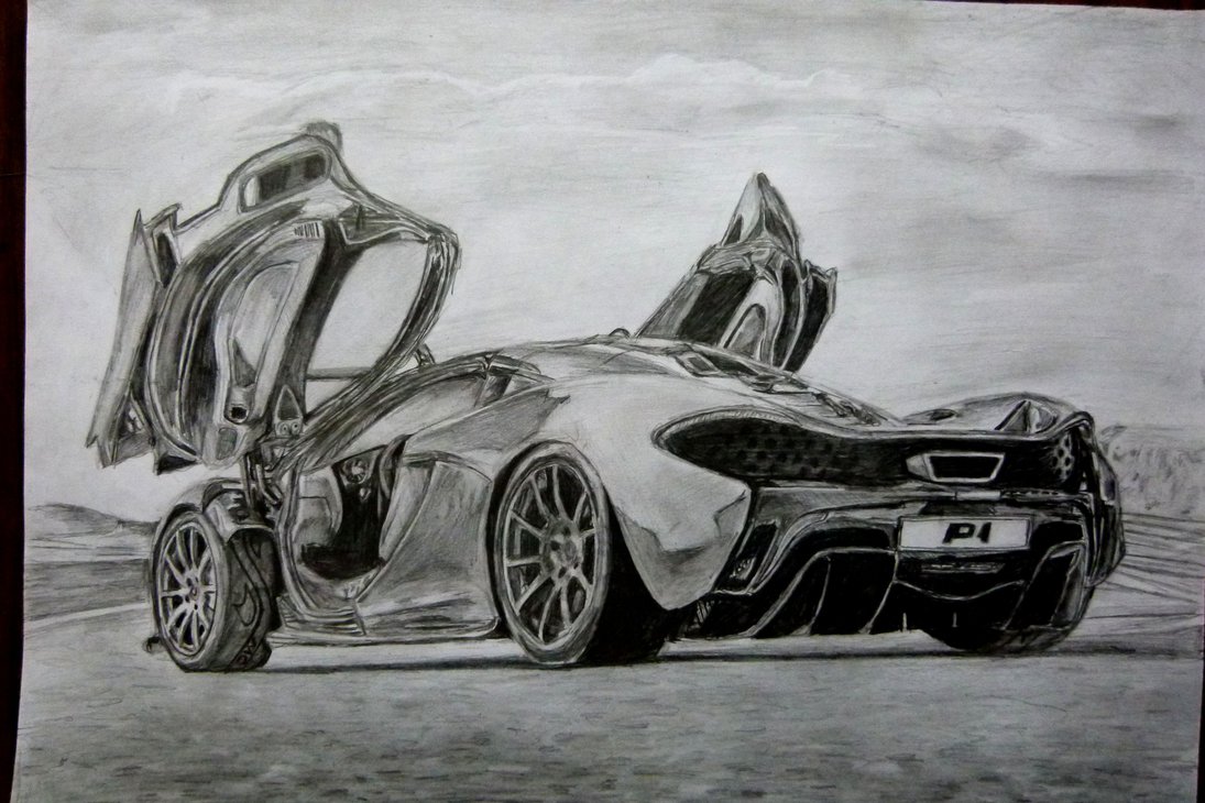 1095x730 Mclaren Drawing, Pencil, Sketch, Colorful, Realistic Art Images - Mclaren P1 Sketch