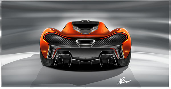 600x312 Mclaren P1 Sketch On Behance - Mclaren P1 Sketch