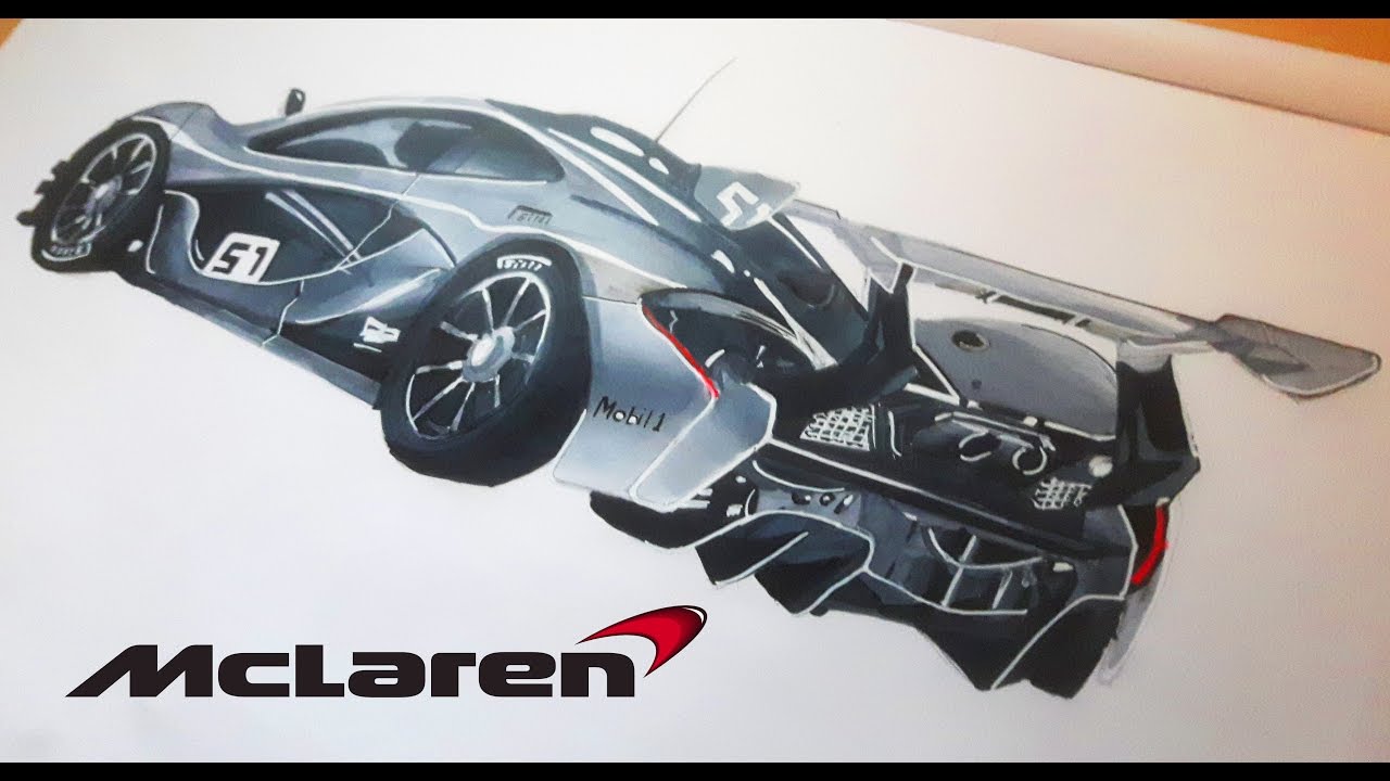 1280x720 Mclaren P1 Sketch Part 1 - Mclaren Sketch