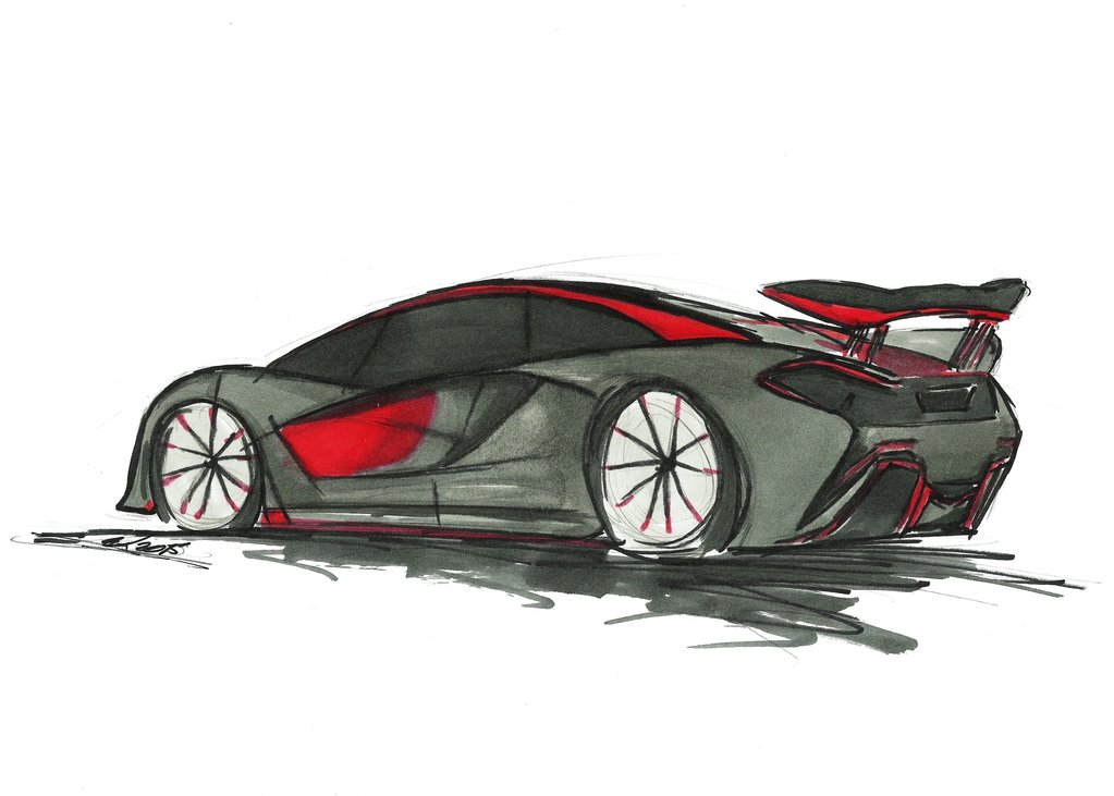 1023x731 Mclaren Sketch By Blacksmoke1033 - Mclaren Sketch