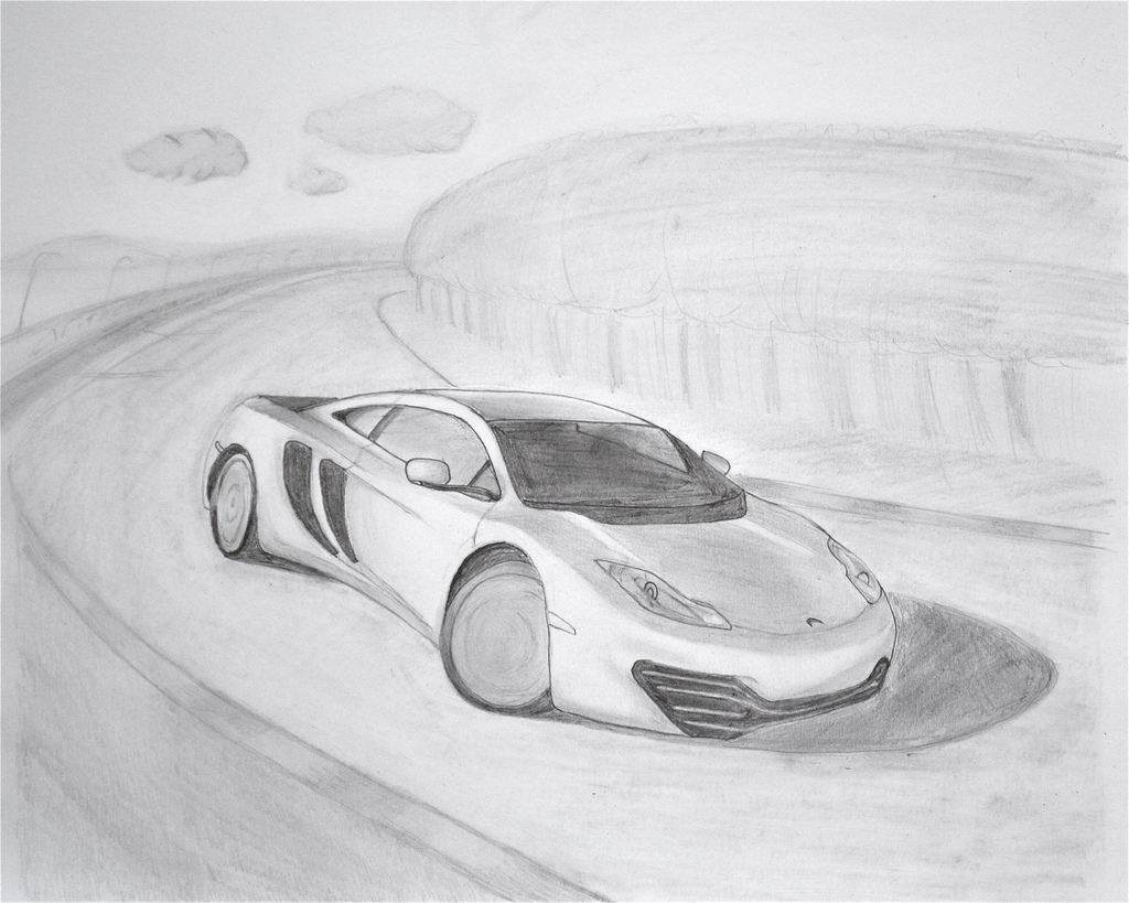 1024x819 Mclaren Mp4 12c Drawing (Sketch) This Is A Drawing I Did - Mclaren Sketch