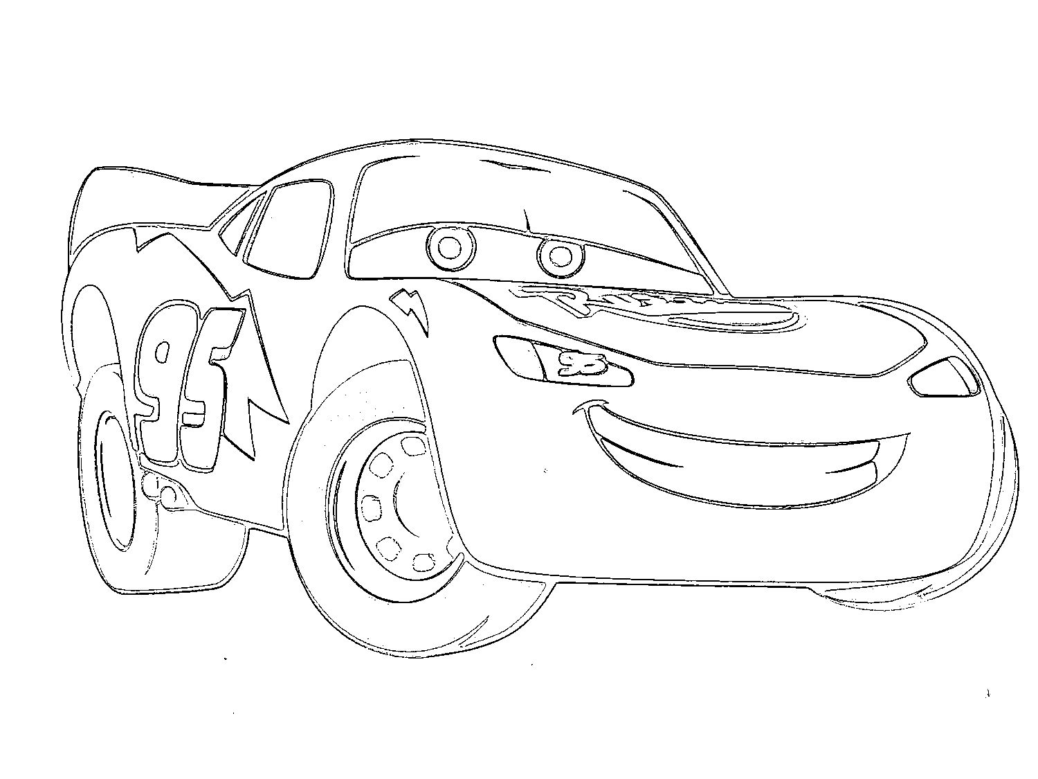 1500x1125 Printable Lightning Mcqueen Coloring Pages - Mcqueen Car Sketch