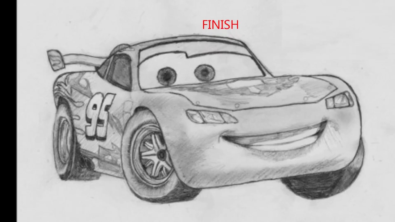 1280x720 How To Draw Lightning Mcqueen - Mcqueen Sketch