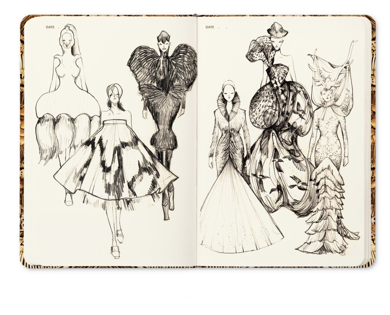 1280x1035 Savage Beauty Sketch On Fashionary Sketchbook Fashion Templates - Mcqueen Sketch