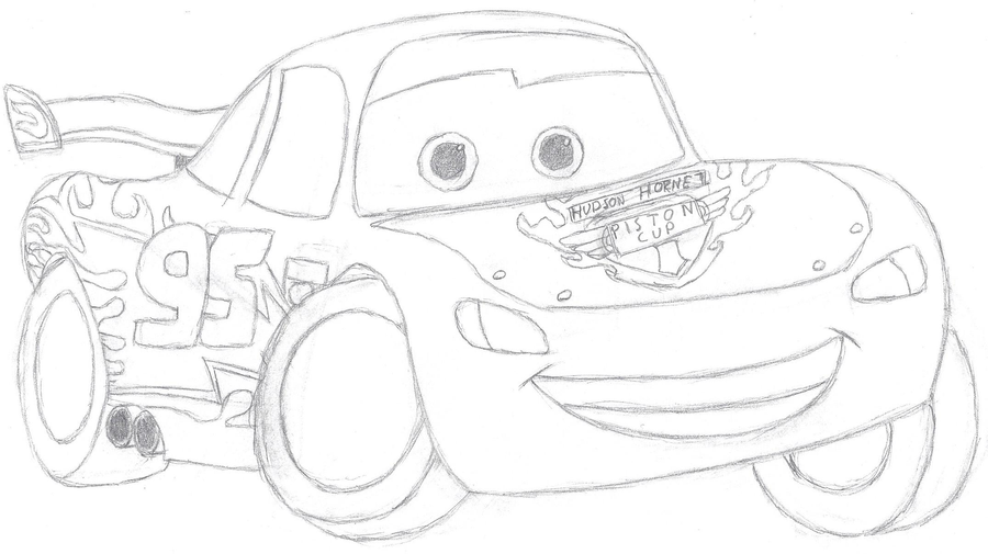 900x505 Cars Lightning Mcqueen Sketch By Bowser The Second - Mcqueen Sketch
