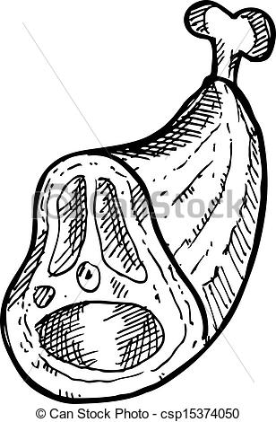 308x470 Meat Clipart Sketch - Meat Sketch