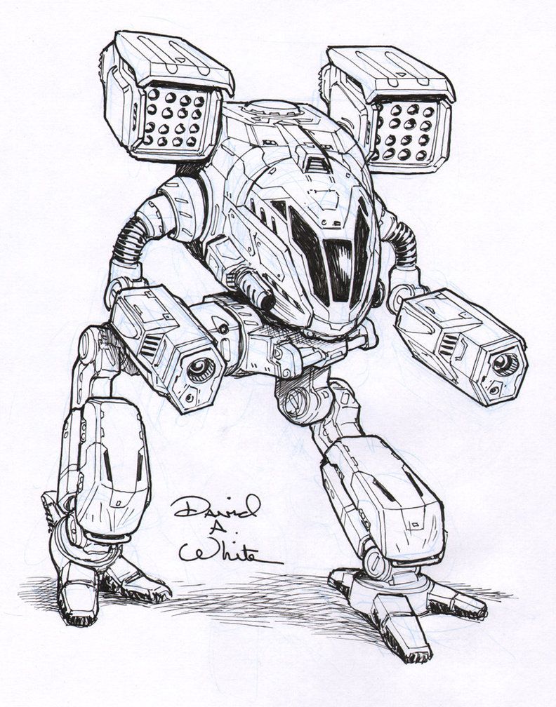 792x1008 Timberwolf Mech Sketch By Mecha Zone [Inspire - Mech Sketch