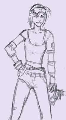 222x400 Learn How To Draw Manga And Anime Girl, Woman, Female Mechanic Chic - Mechanic Sketch