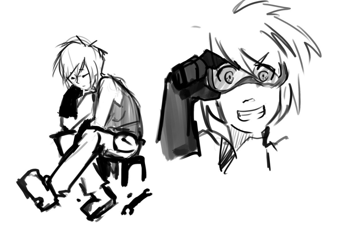 1200x827 Mechanic Sister Concept - Mechanic Sketch