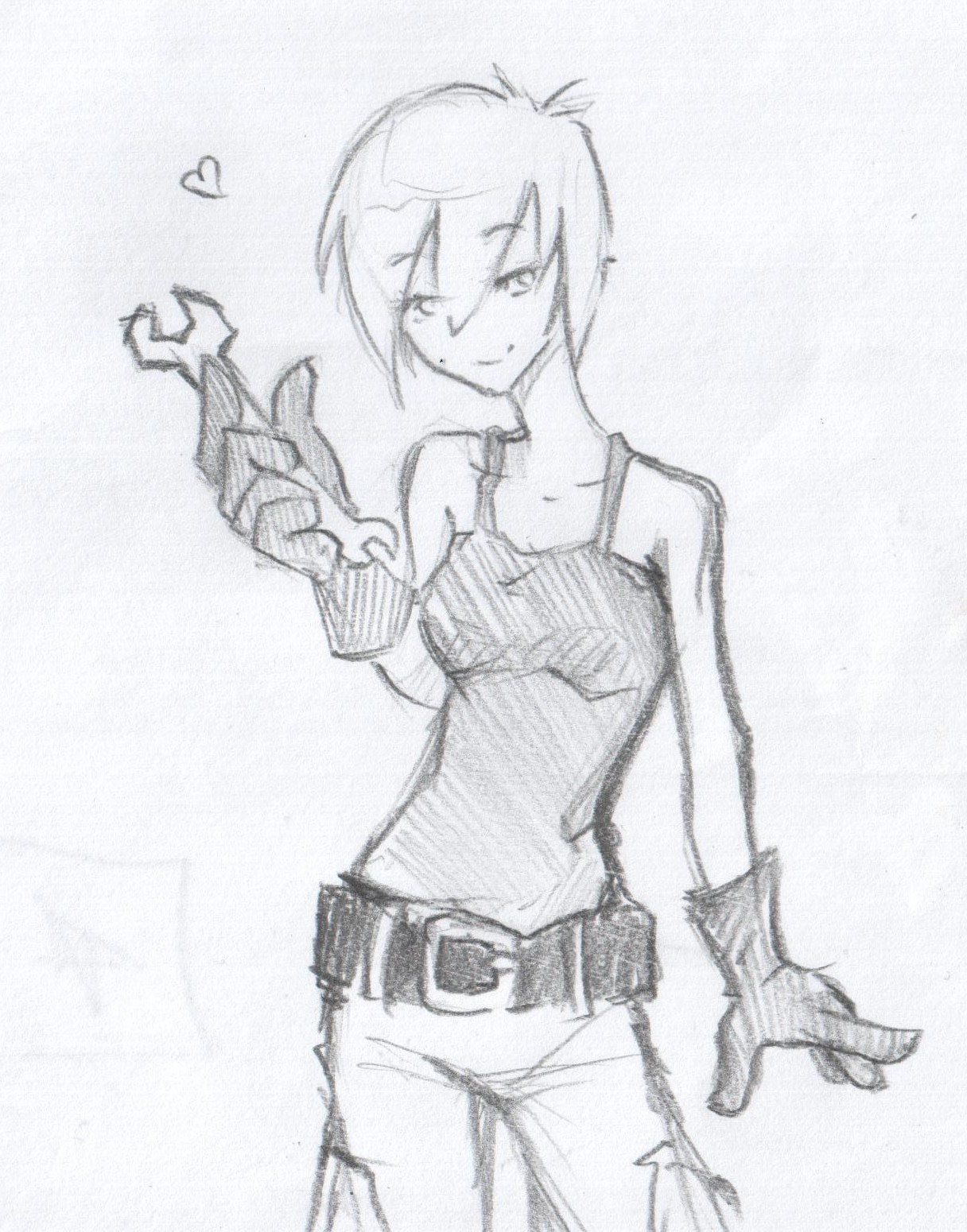 1216x1550 Mechanic Sister Sketch - Mechanic Sketch