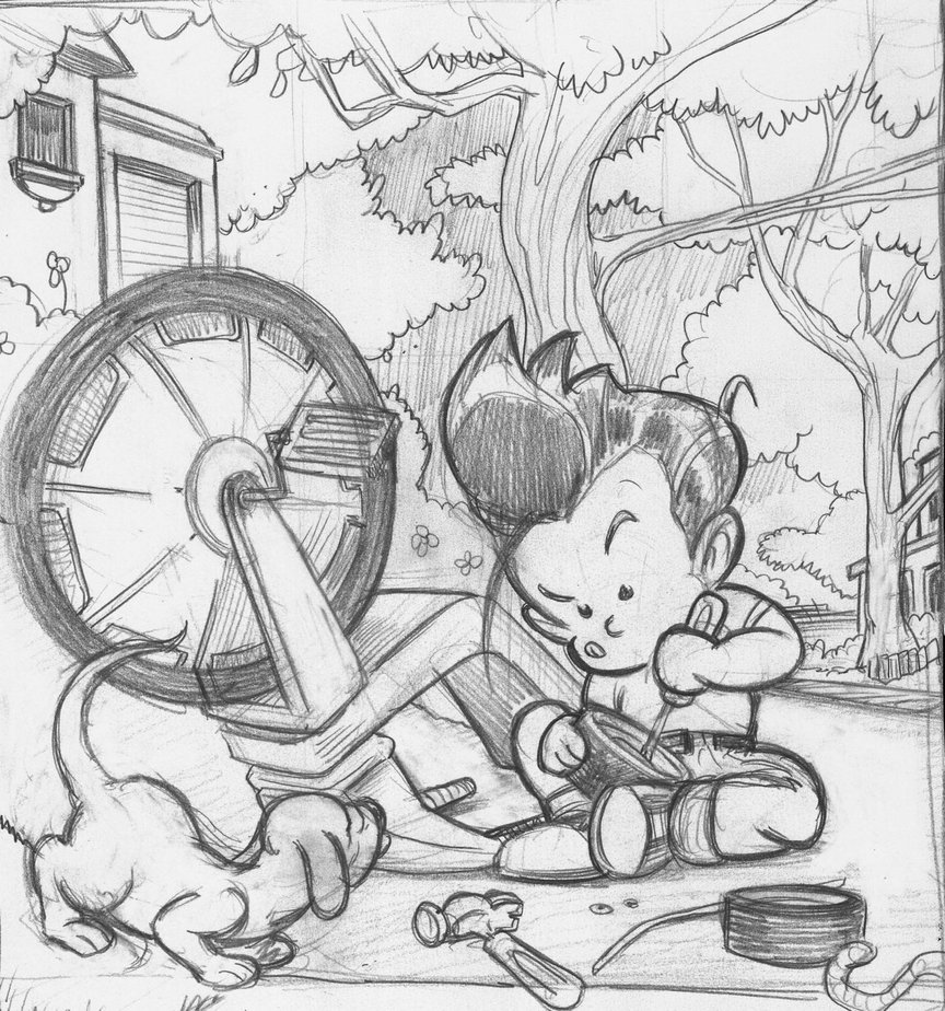 864x924 Mechanic Sketch By Brattyben - Mechanic Sketch