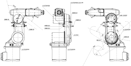 535x271 Reference Drawings Of 3rd Axis Mechanical Stop (Vs6556) - Mechanical Sketch