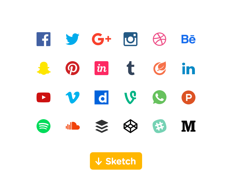 800x600 The 10 Best Excellent Free Flat Social Media Icons Sets For Web - Media Sketch